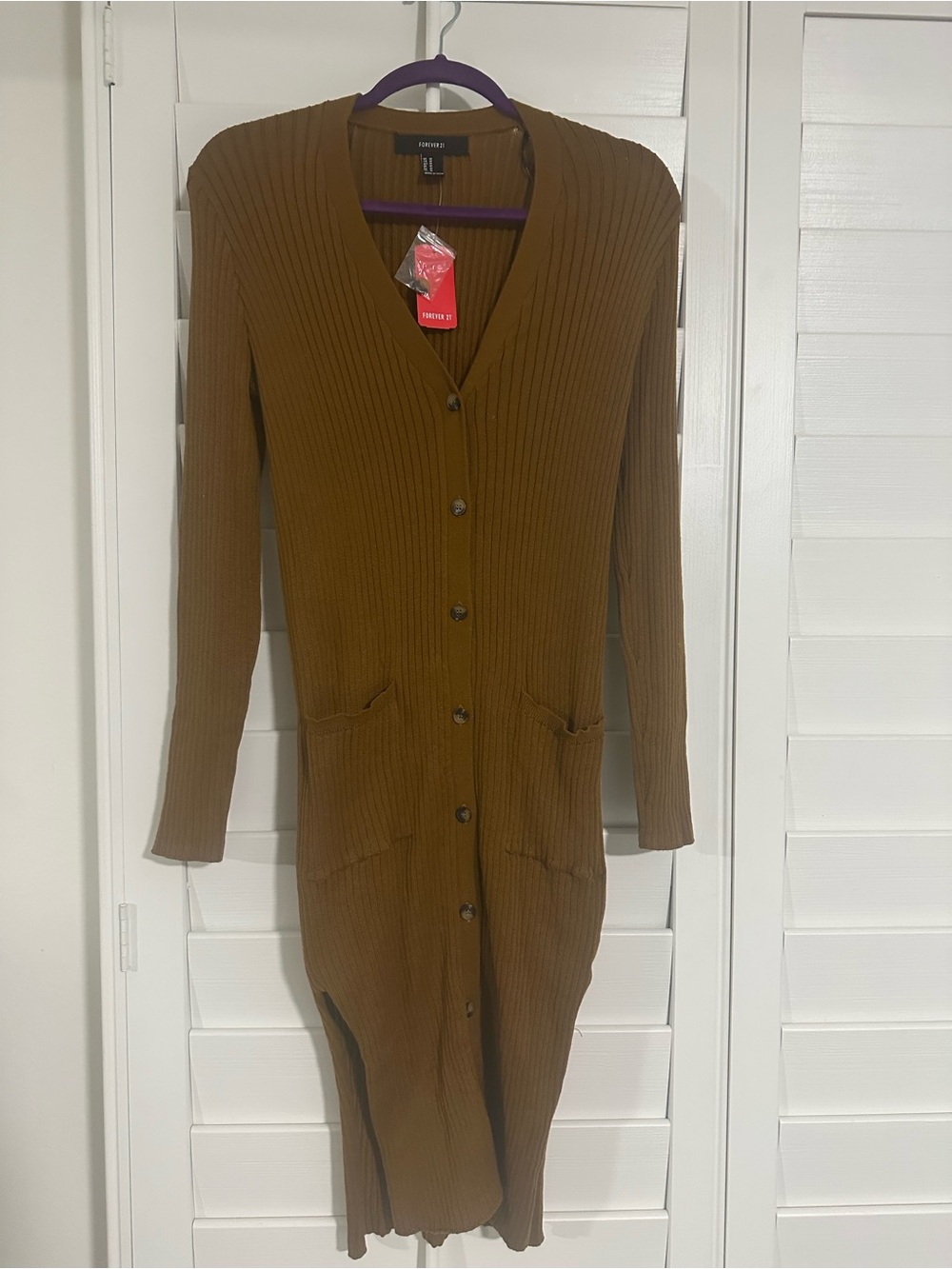 Forever 21 Amber Ribbed Button-Up Cardigan